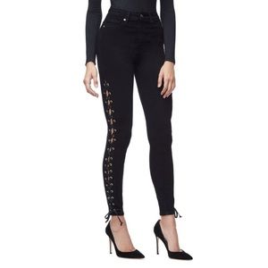Good American Good Legs Lace up Jeans